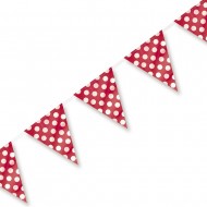 Red Polka Dot Plastic Party Bunting